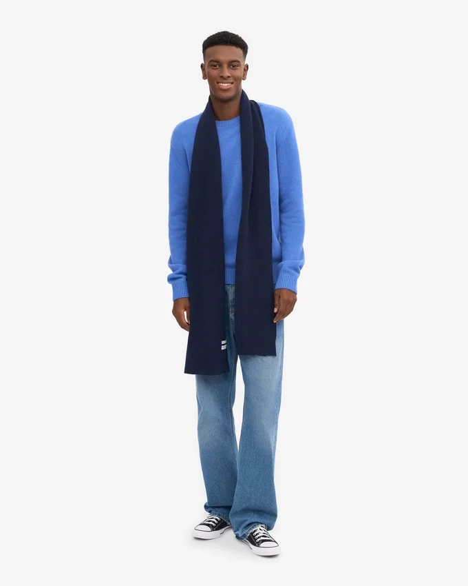 Pañuelo de lana merino - Azul marino