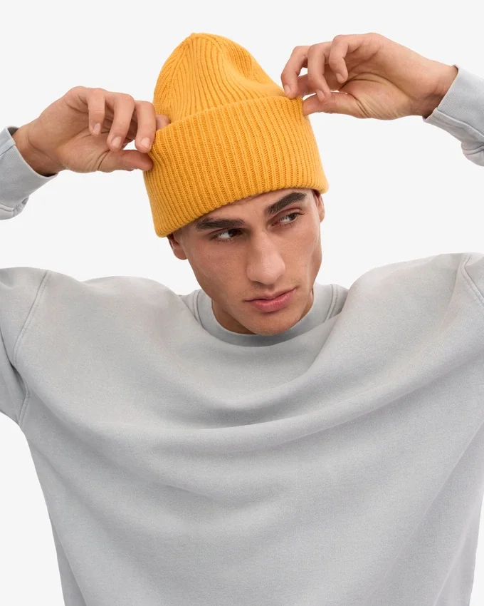 Sombrero de lana merino - Amarillo quemado