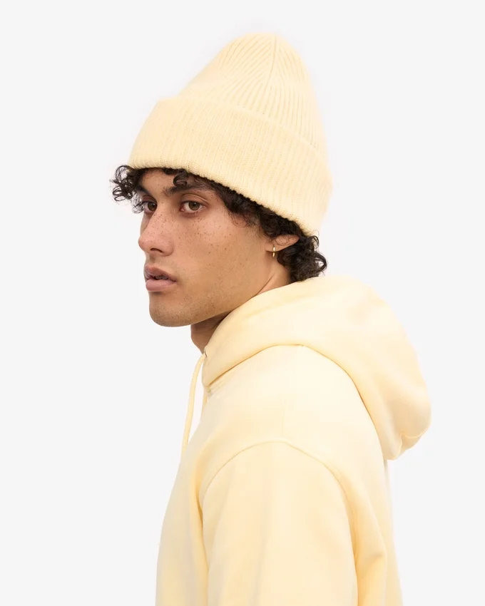 Sombrero de lana merino - Amarillo suave