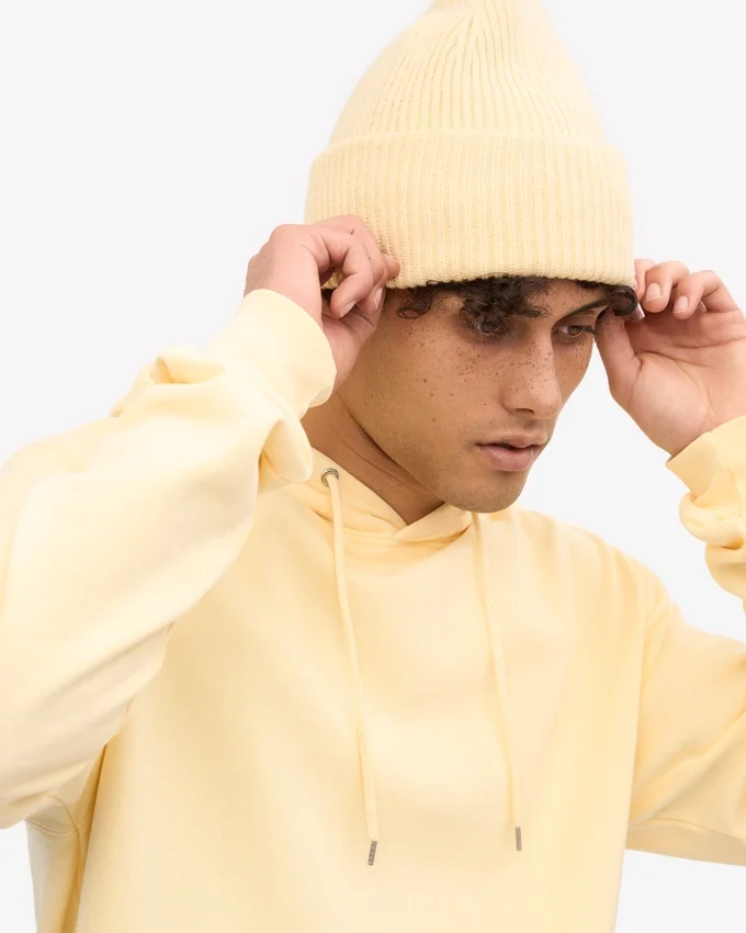 Sombrero de lana merino - Amarillo suave