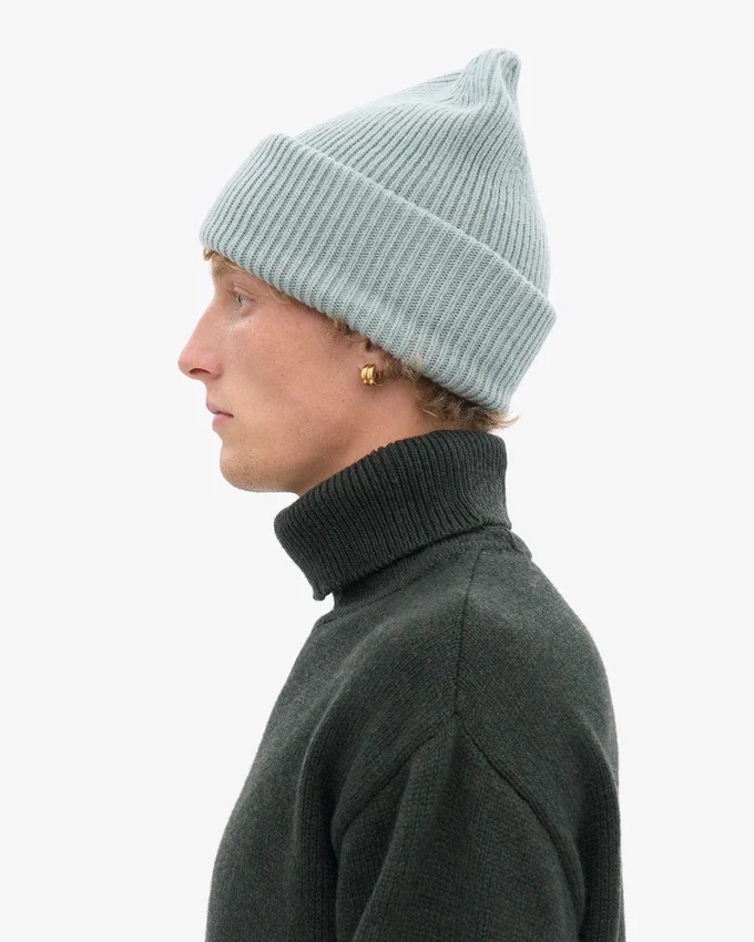 Sombrero de lana merino - azul acero