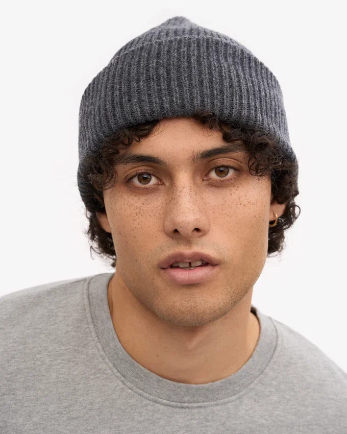 Sombrero de lana merino - Gris lava