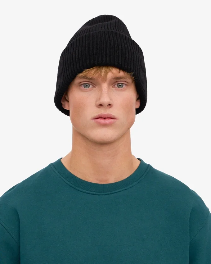 Sombrero de lana merino - Negro intenso