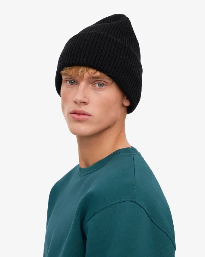 Sombrero de lana merino - Negro intenso