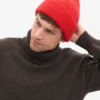 Sombrero de lana merino - Rojo mandarina