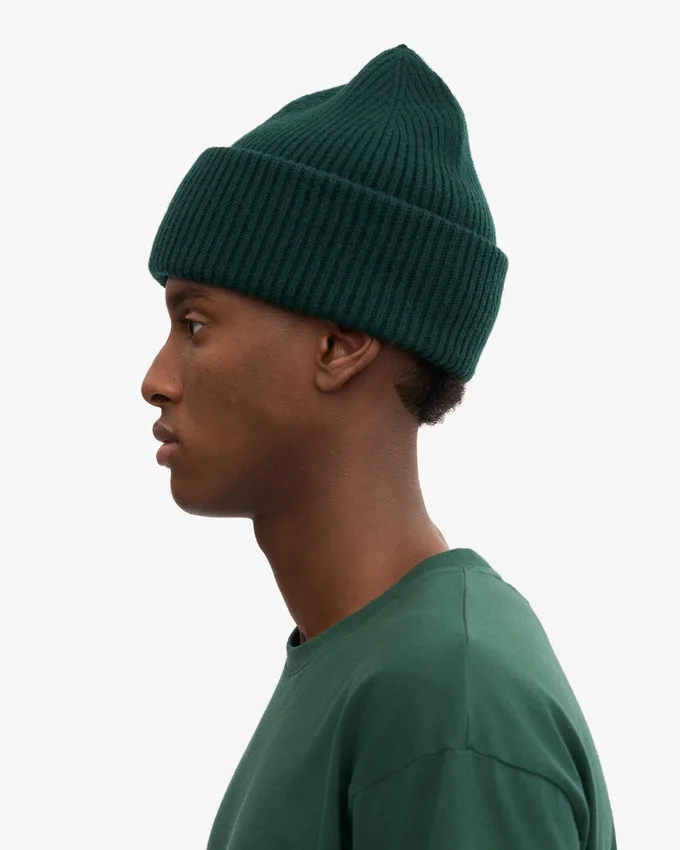 Sombrero de lana merino - Verde esmeralda