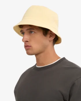 Sombrero de pescador de algodón orgánico – Amarillo suave