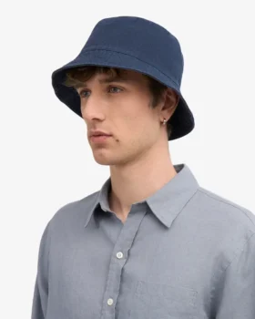 Sombrero de pescador de algodón orgánico – Azul petróleo