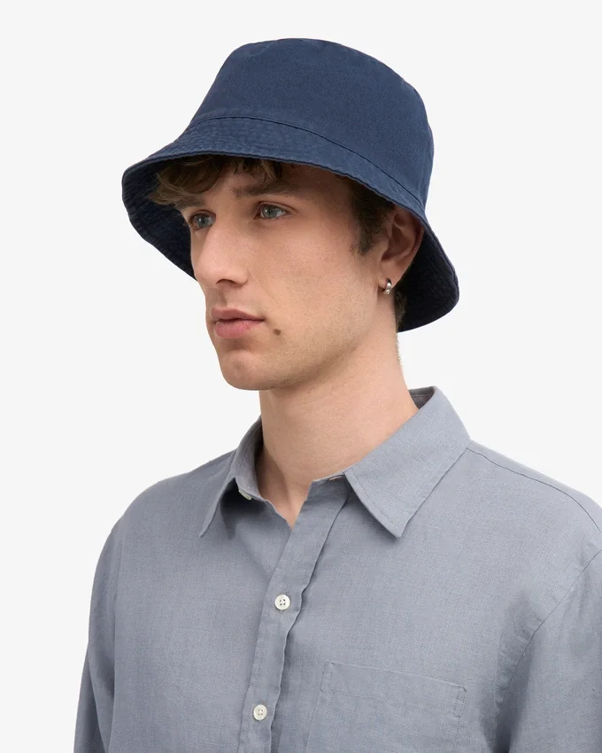Sombrero de pescador de algodón orgánico - Azul petróleo