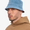 Sombrero de pescador de algodón orgánico - Índigo descolorido