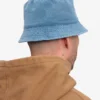 Sombrero de pescador de algodón orgánico - Índigo descolorido