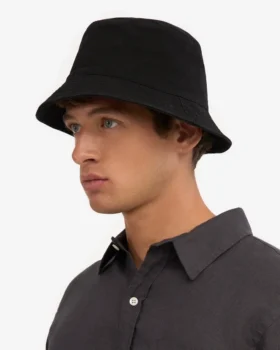 Sombrero de pescador de algodón orgánico – Negro intenso