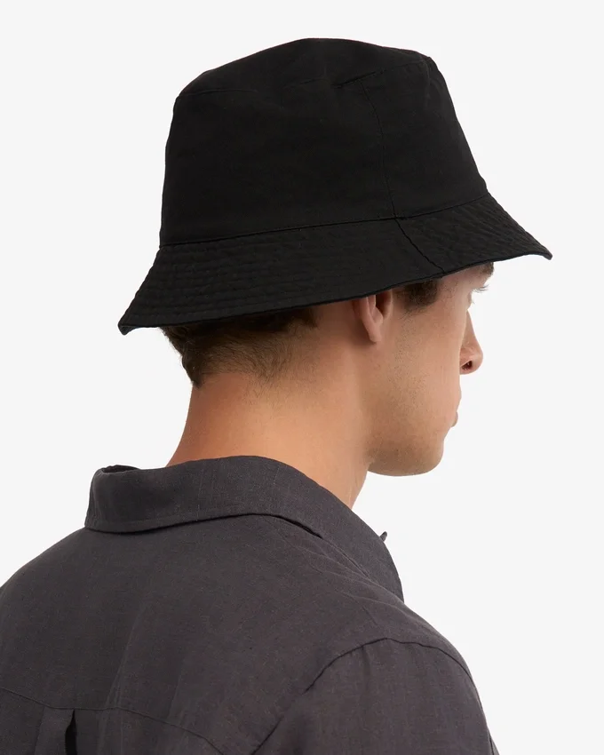 Sombrero de pescador de algodón orgánico - Negro intenso