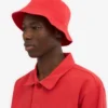 Sombrero de pescador de algodón orgánico - Rojo mandarina