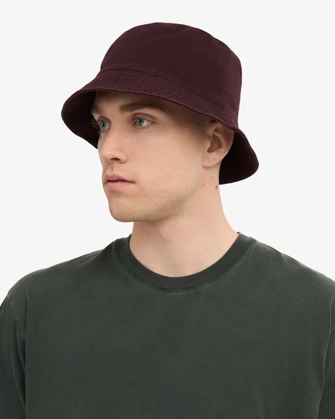 Sombrero de pescador de algodón orgánico - Rojo sangre