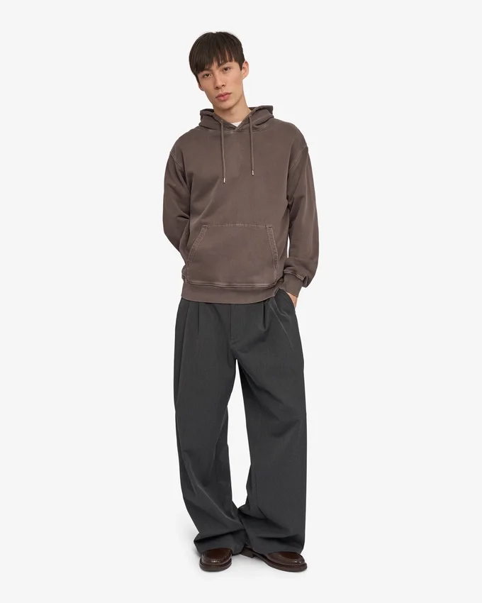 Sudadera con capucha Classic Organic - Barro descolorido
