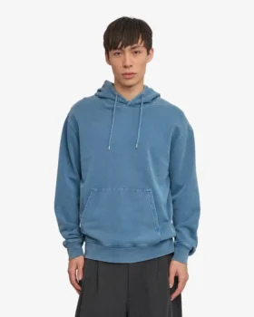 Sudadera con capucha Classic Organic – Índigo descolorido