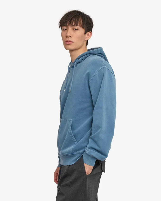 Sudadera con capucha Classic Organic - Índigo descolorido
