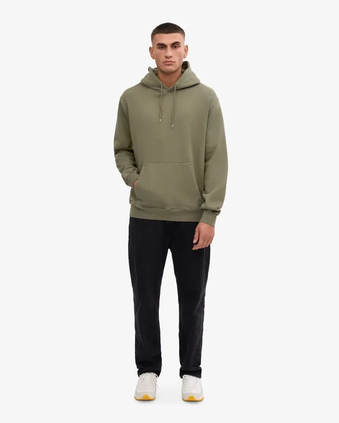 Sudadera con capucha Classic Organic - Oliva polvoriento
