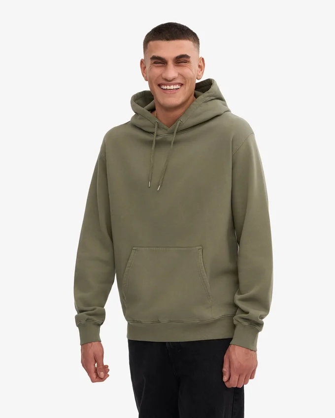 Sudadera con capucha Classic Organic - Oliva polvoriento