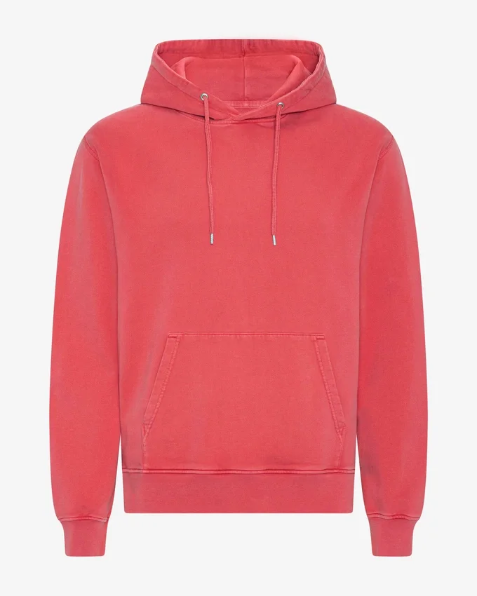 Sudadera con capucha Classic Organic - Rojo descolorido
