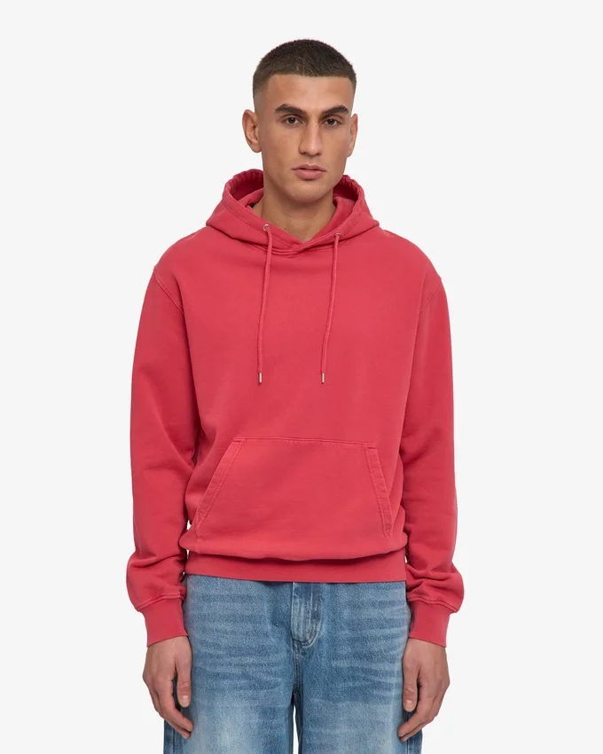Sudadera con capucha Classic Organic - Rojo descolorido