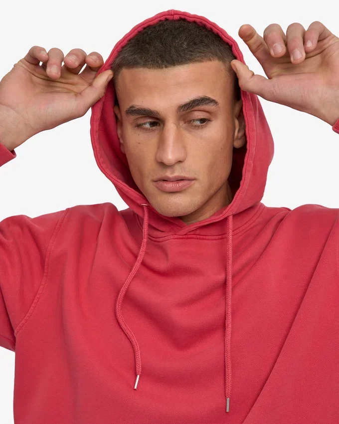 Sudadera con capucha Classic Organic - Rojo descolorido