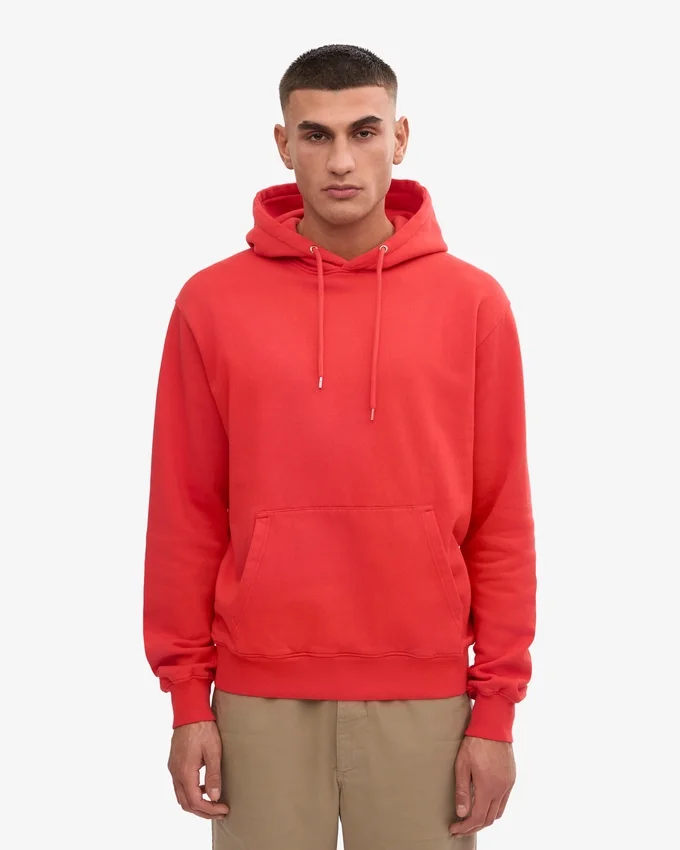 Sudadera con capucha Classic Organic - Rojo mandarina