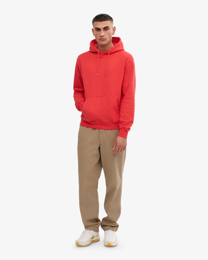 Sudadera con capucha Classic Organic - Rojo mandarina