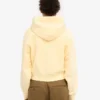 Sudadera con capucha corta orgánica con cremallera - Amarillo suave