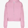 Sudadera con capucha corta orgánica con cremallera - Flor de cerezo