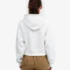 Sudadera con capucha corta y cremallera orgánica - Blanco óptico