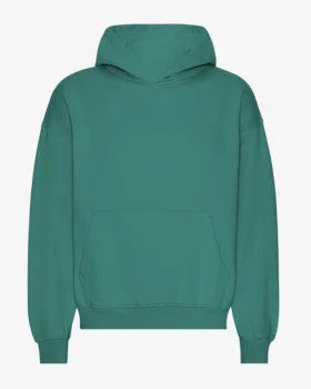 Sudadera con capucha orgánica de corte holgado - Verde pino