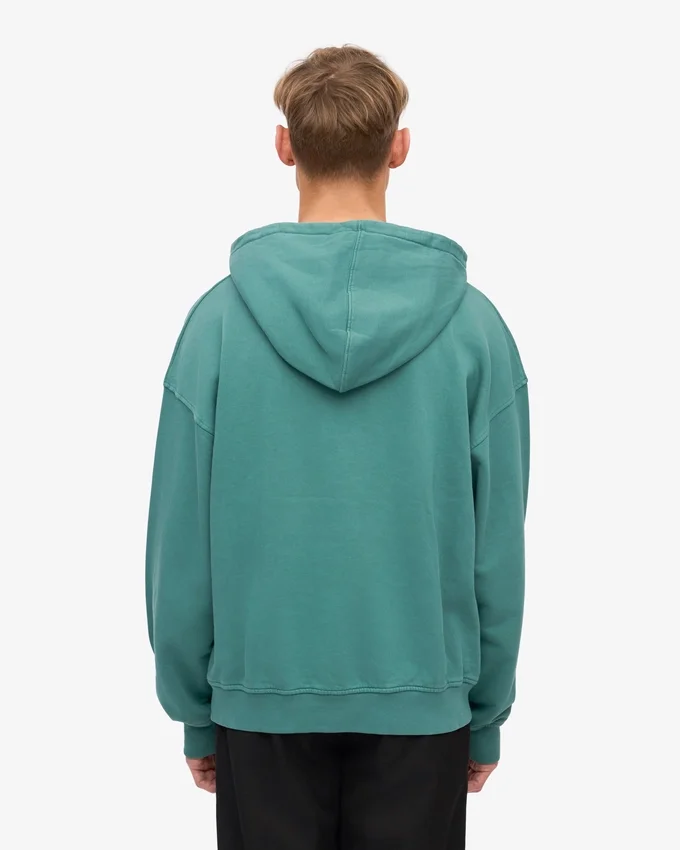 Sudadera con capucha orgánica de corte holgado - Verde pino