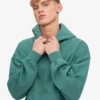 Sudadera con capucha orgánica de corte holgado - Verde pino