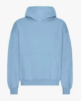 Sudadera con capucha orgánica de corte oversize - Azul mar