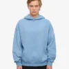 Sudadera con capucha orgánica de corte oversize - Azul mar