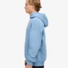 Sudadera con capucha orgánica de corte oversize - Azul mar