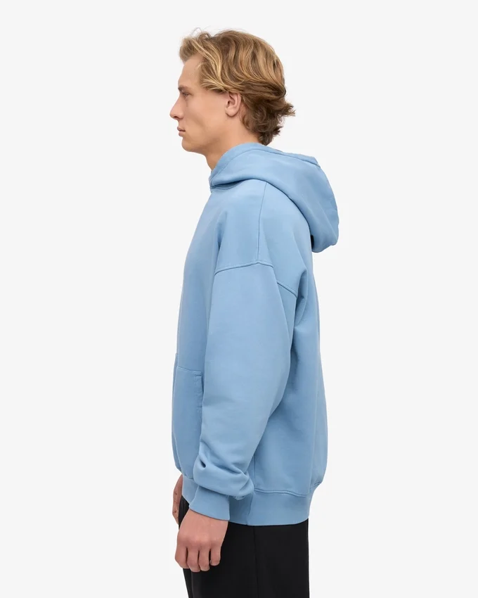Sudadera con capucha orgánica de corte oversize - Azul mar