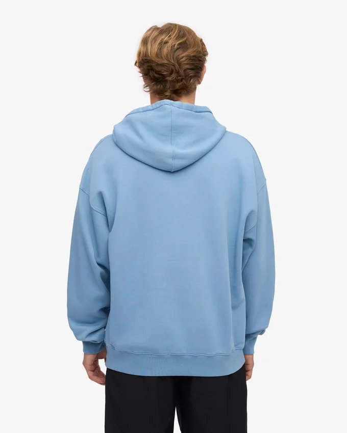 Sudadera con capucha orgánica de corte oversize - Azul mar
