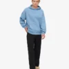 Sudadera con capucha orgánica de corte oversize - Azul mar