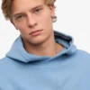 Sudadera con capucha orgánica de corte oversize - Azul mar