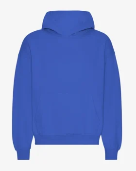 Sudadera con capucha orgánica de corte oversize - Azul zafiro