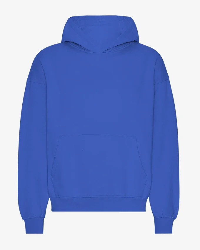 Sudadera con capucha orgánica de corte oversize - Azul zafiro