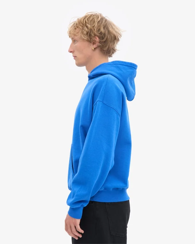 Sudadera con capucha orgánica de corte oversize - Azul zafiro