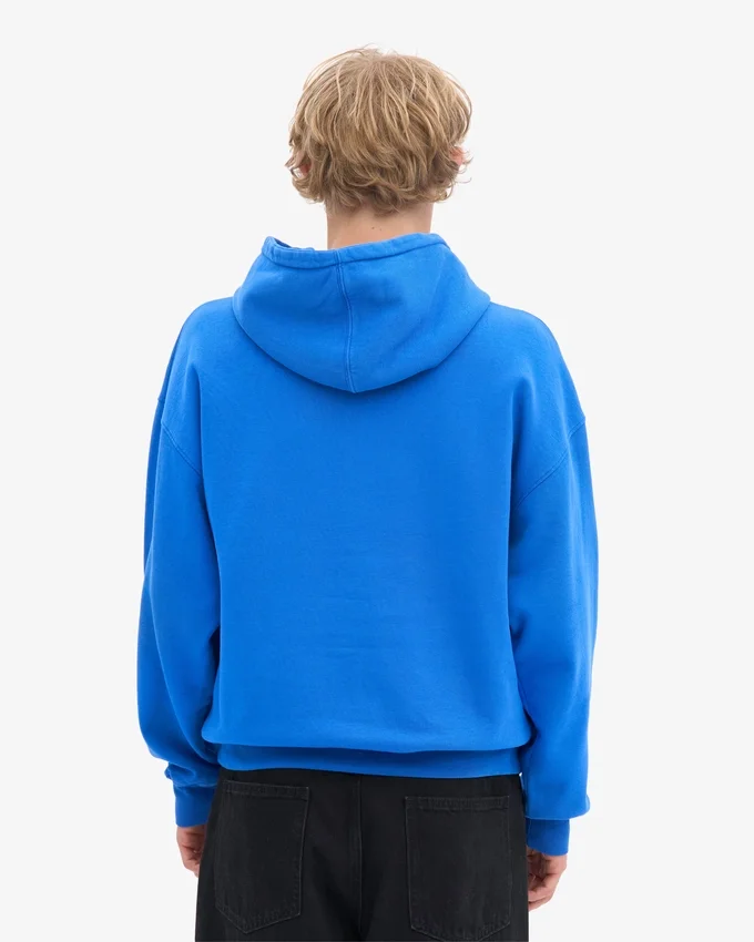 Sudadera con capucha orgánica de corte oversize - Azul zafiro