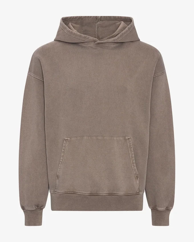 Sudadera con capucha orgánica de corte oversize - Caqui descolorido