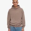 Sudadera con capucha orgánica de corte oversize - Caqui descolorido