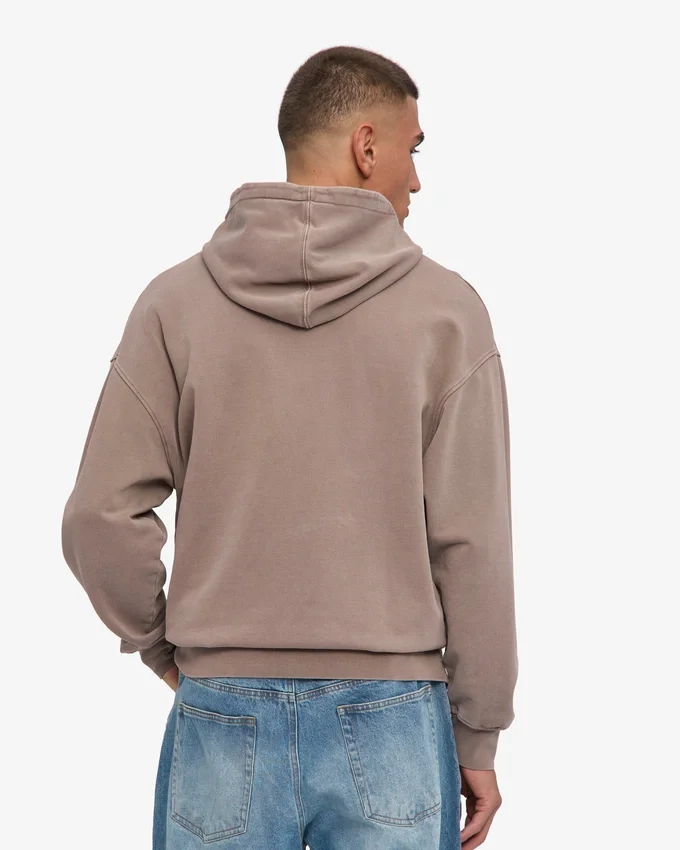 Sudadera con capucha orgánica de corte oversize - Caqui descolorido