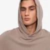 Sudadera con capucha orgánica de corte oversize - Caqui descolorido